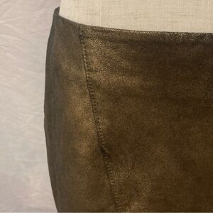 Gold leather Nordstrom asymmetrical skirt Trouvé